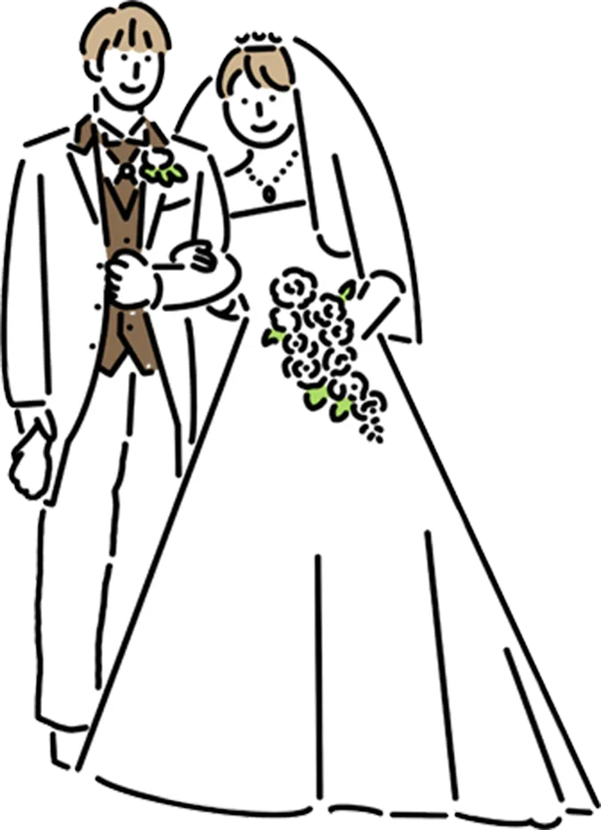 新郎新婦のイラスト